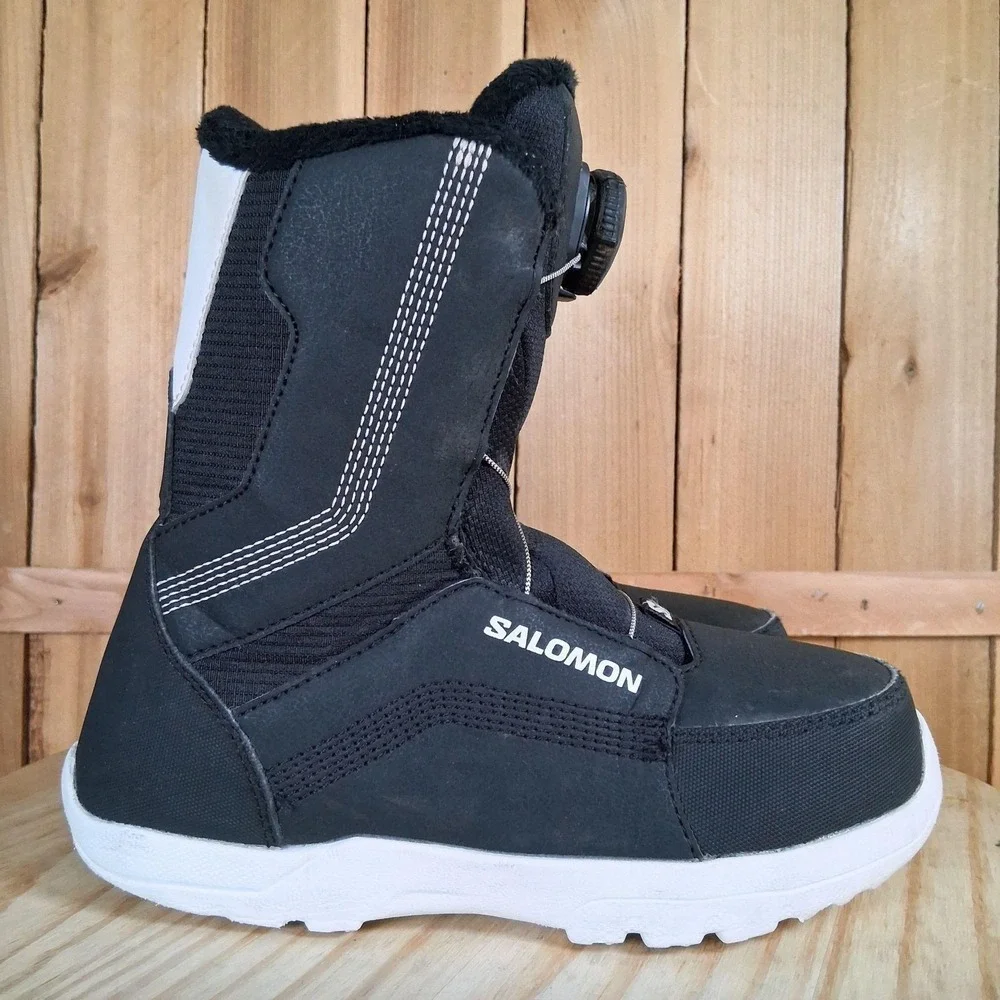 Salomon Whipstar BOA Snowboard Boots Kids‎ US 3.5 Black Youth Boys